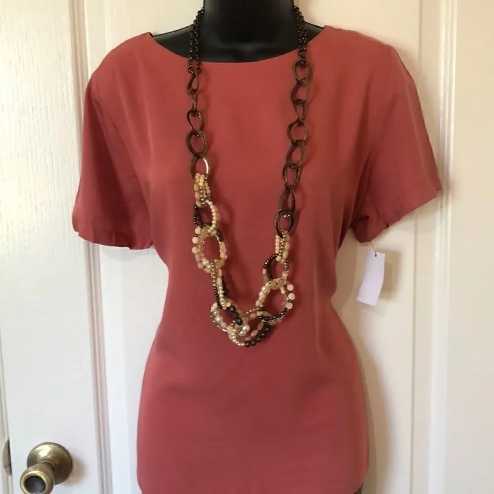 Simply Styled terrazzo colored short sleeve top - Picture 2 of 4